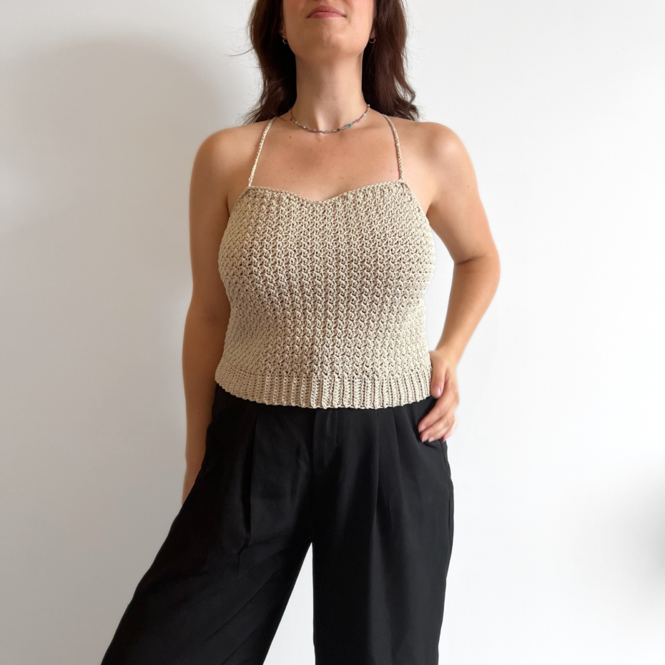 top, cropped top, haakpatroon, haken, haken zomer, nederlands haakpatroon, crochet pattern, makkelijk haakpatroon, structuursteek, leren haken, zomer haken